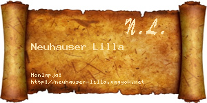Neuhauser Lilla névjegykártya